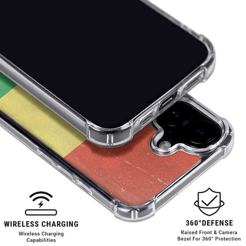 Bolivia Flag Distressed iPhone 16 Clear Case